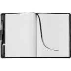 Hampton Stitched Journal with Locking Closure, 7.5 x 9.5 Inches Debossing - White - Photo