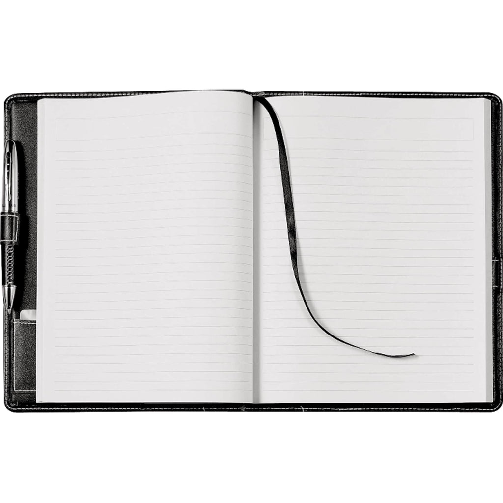 Hampton Stitched Journal with Locking Closure, 7.5 x 9.5 Inches - White - Photo
