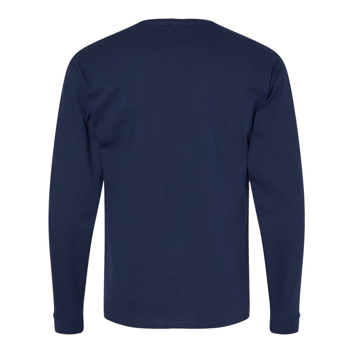 Hanes Unisex Essential-T Long Sleeve T-Shirt Full Color - Athletic Navy - Back