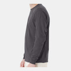 Hanes Unisex Essential-T Long Sleeve T-Shirt Full Color - Smoke Grey - On Model Side