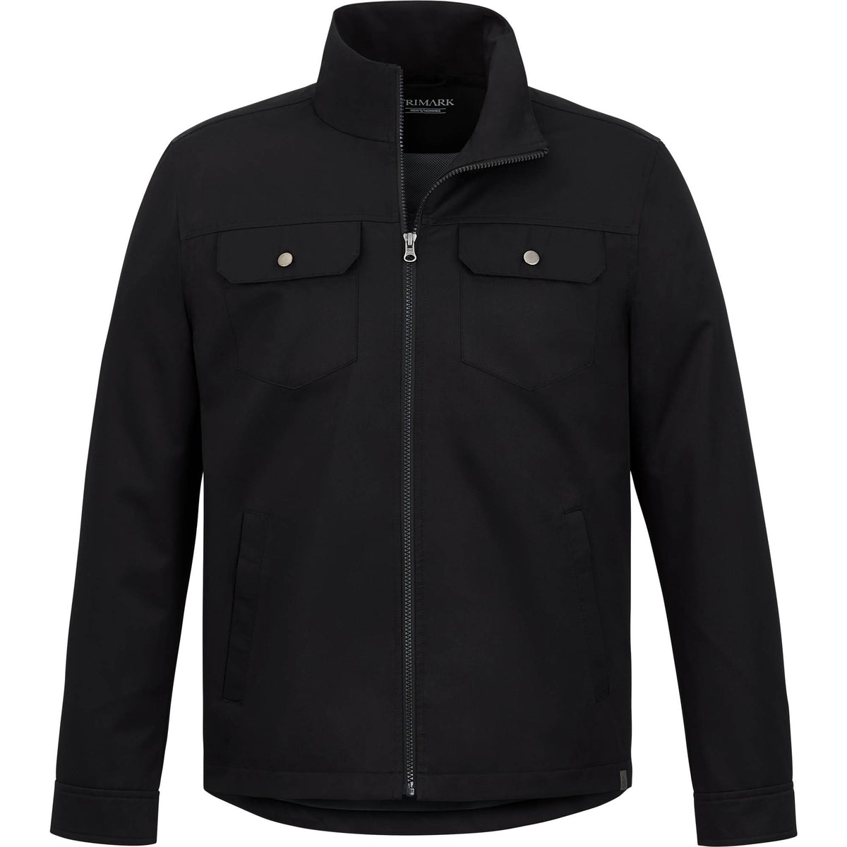 Hardy Recycled Work Jacket for Men Embroidery - Black - Front