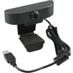 HD Webcam with Microphone, 1080p Full Color - Black - Right Angle