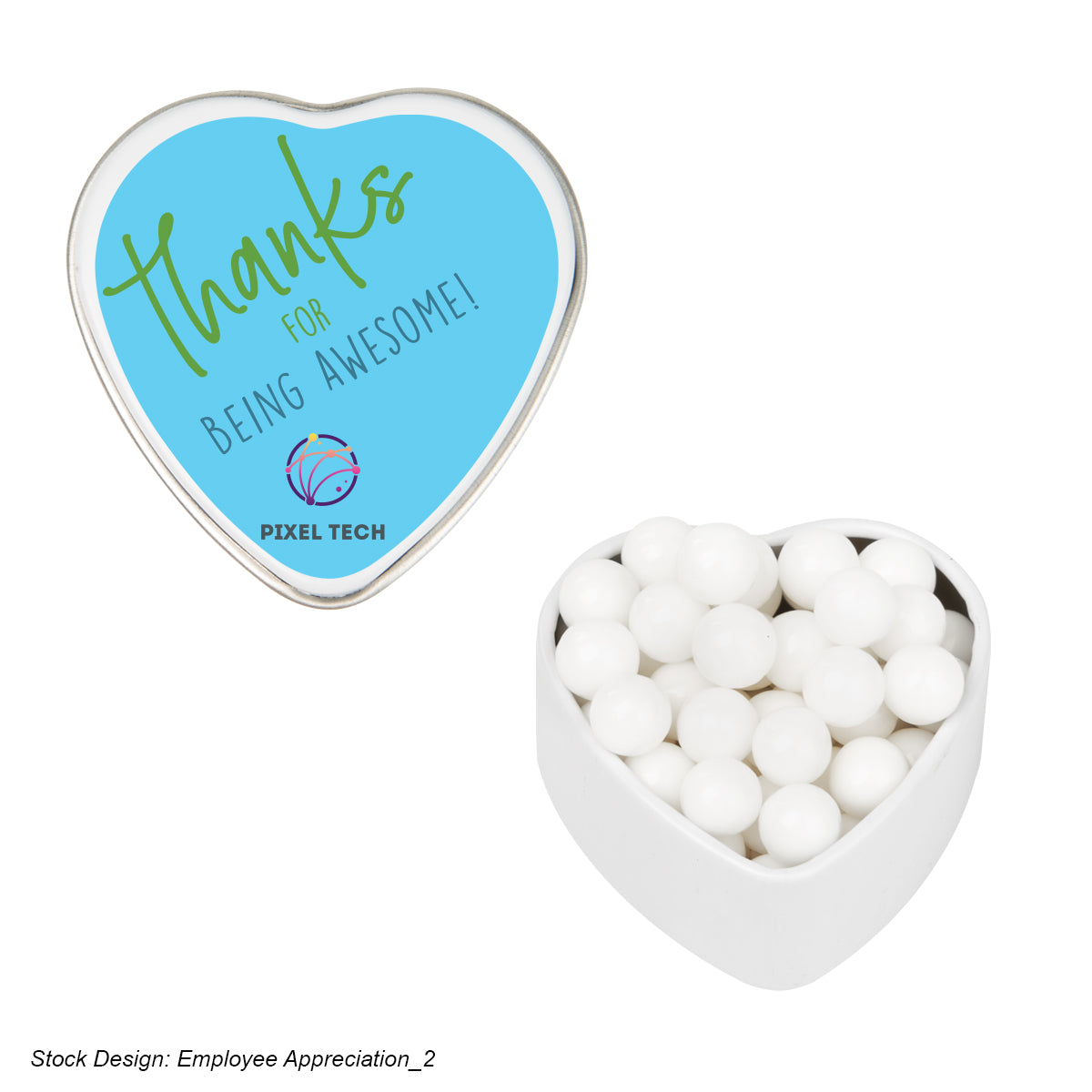 Heart Shaped Tin, Small - Label