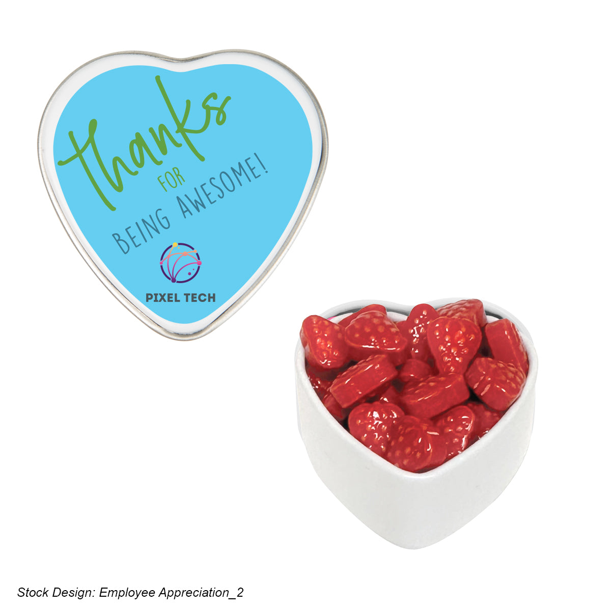 Heart Shaped Tin, Small - Label