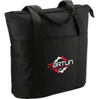 Heavy Duty Convention Tote with Zip Top - Black - Right Angle