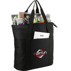 Heavy Duty Convention Tote with Zip Top Embroidery - Black - Photo