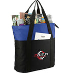Heavy Duty Convention Tote with Zip Top Embroidery - Blue - Photo