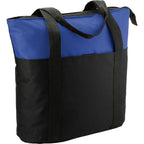 Heavy Duty Convention Tote with Zip Top Embroidery - Blue - Right Angle 2
