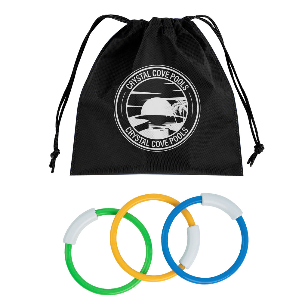Hide and Go Swim Diving Rings - Black - Silk Screen
