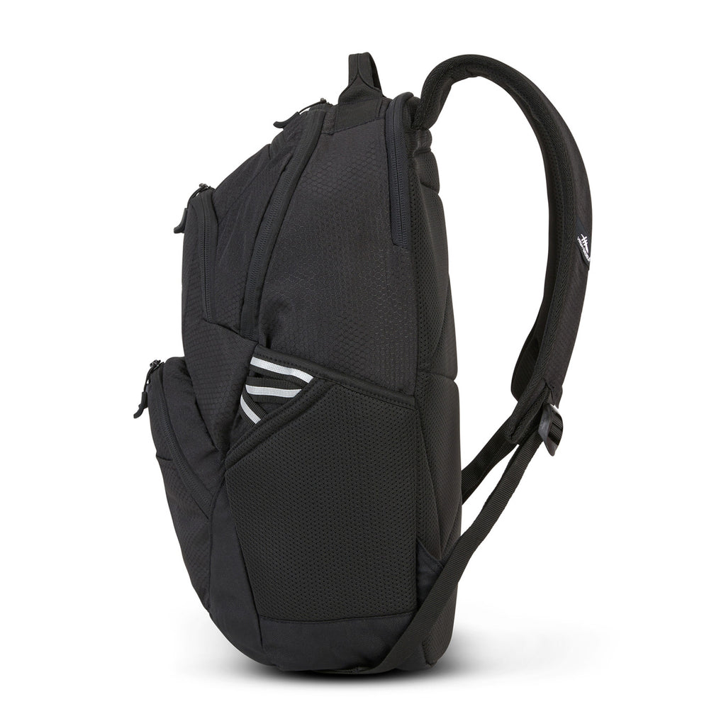 High Sierra Swoop SG Laptop Backpack with Cascading Pockets Embroidery - Black - View 4