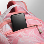 High Sierra Swoop SG Laptop Backpack with Cascading Pockets Embroidery - Pink Marble/Bubblegum Pink - View 5