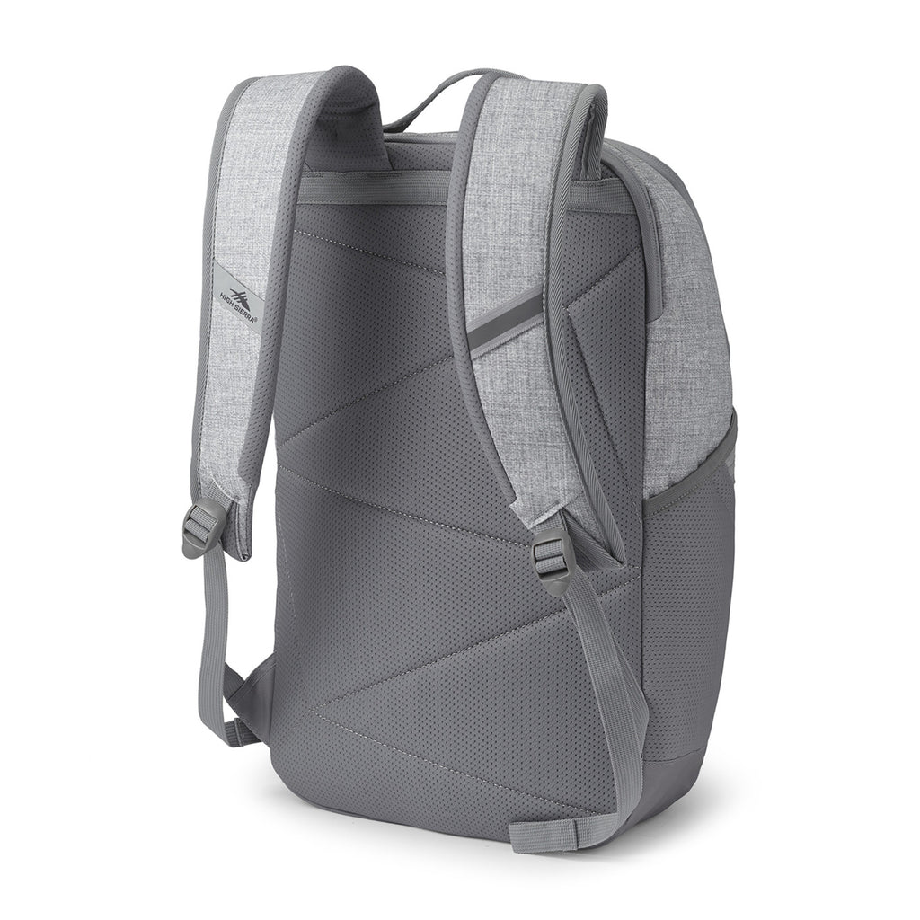 High Sierra Swoop SG Laptop Backpack with Cascading Pockets Embroidery - Silver Heather - View 5