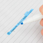 Highlighter with Two Tips - White with Blue - Bullet_Inuse