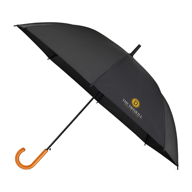 Hospitality Umbrella with Curved Wooden Handle, 50 Inch Full Color