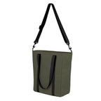 Hudson Leatherette Computer Tote Bag, Recycled PET - Olive - Straps