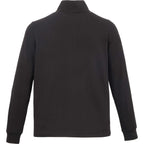 Hudson Ribbed Quarter Zip Sweater for Men Embroidery - Black - Back