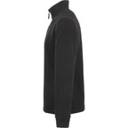 Hudson Ribbed Quarter Zip Sweater for Men Embroidery - Black - Left Side