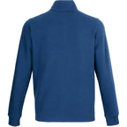 Hudson Ribbed Quarter Zip Sweater for Men Embroidery - Denim - Back