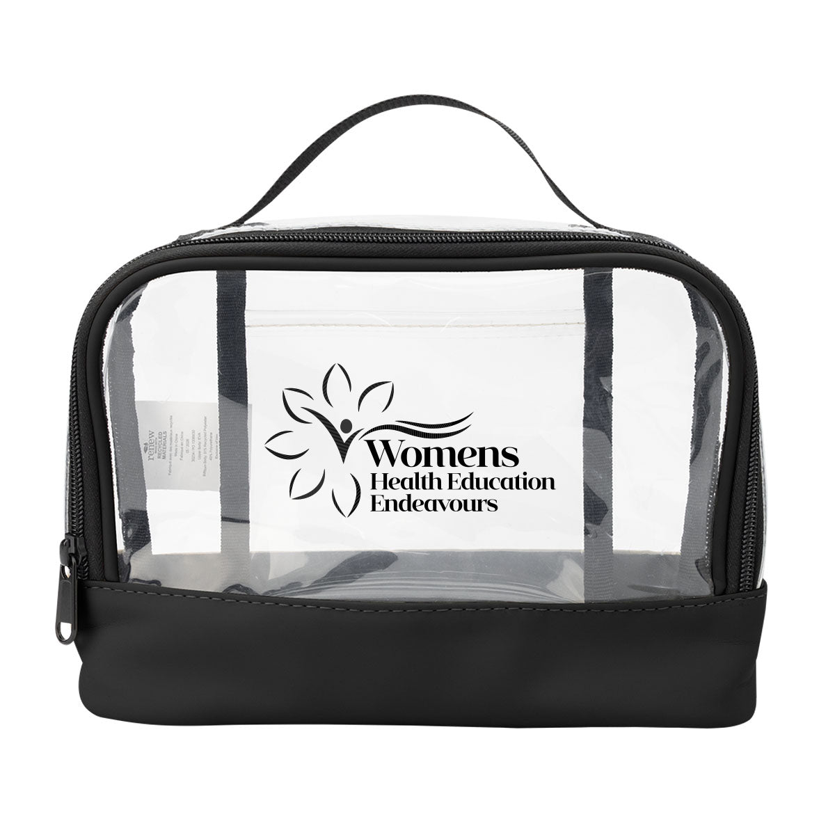 Hudson Toiletry Bag in Recycled PET - Black - Silk Screen