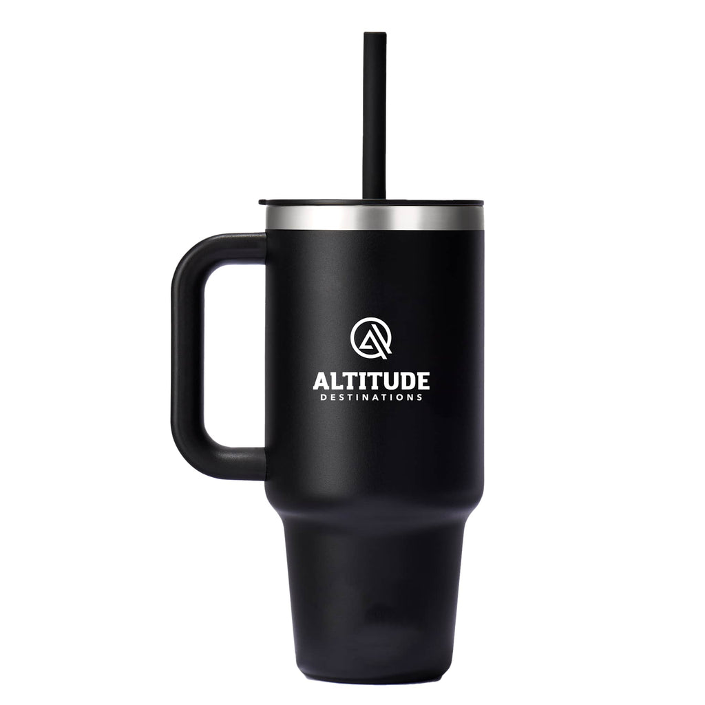 Hydro Flask All Around Travel Tumbler with Straw, 32 oz - Black - Front