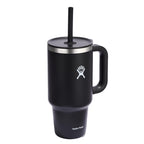 Hydro Flask All Around Travel Tumbler with Straw, 32 oz - Black - Right Angle