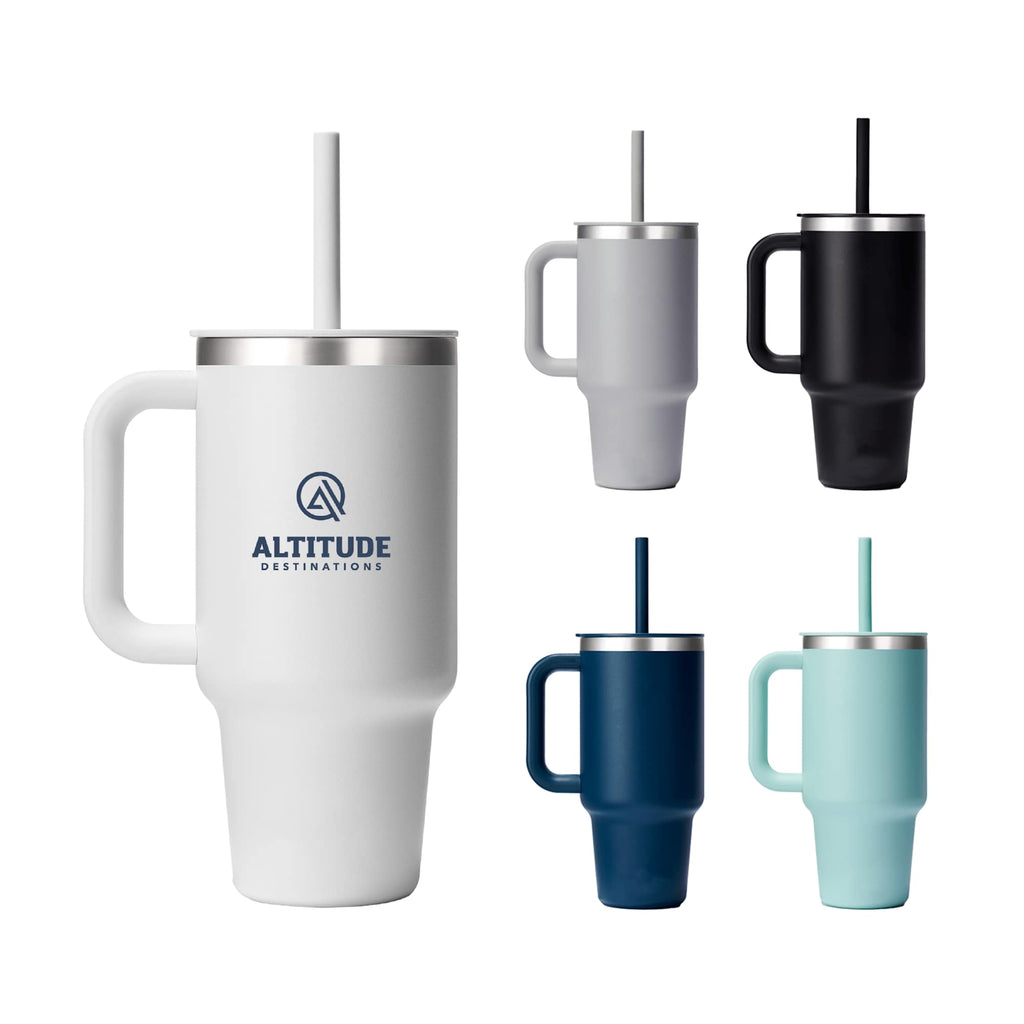 Hydro Flask All Around Travel Tumbler with Straw, 32 oz - White - Front Group