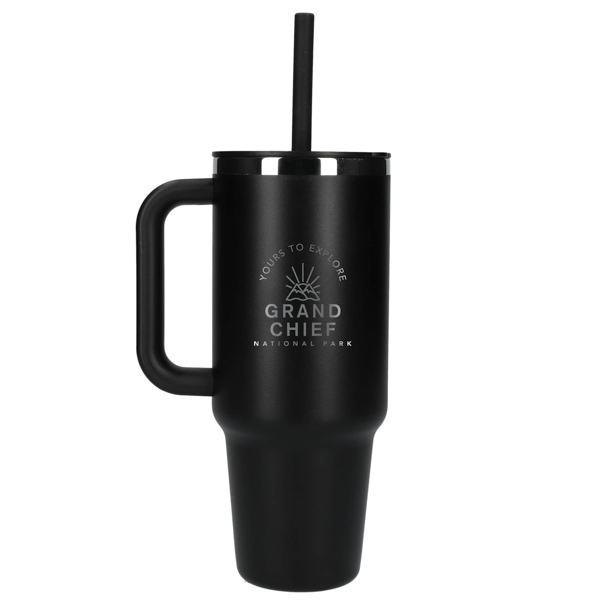 Hydro Flask All Around Travel Tumbler with Straw, 40 oz - Black - Front