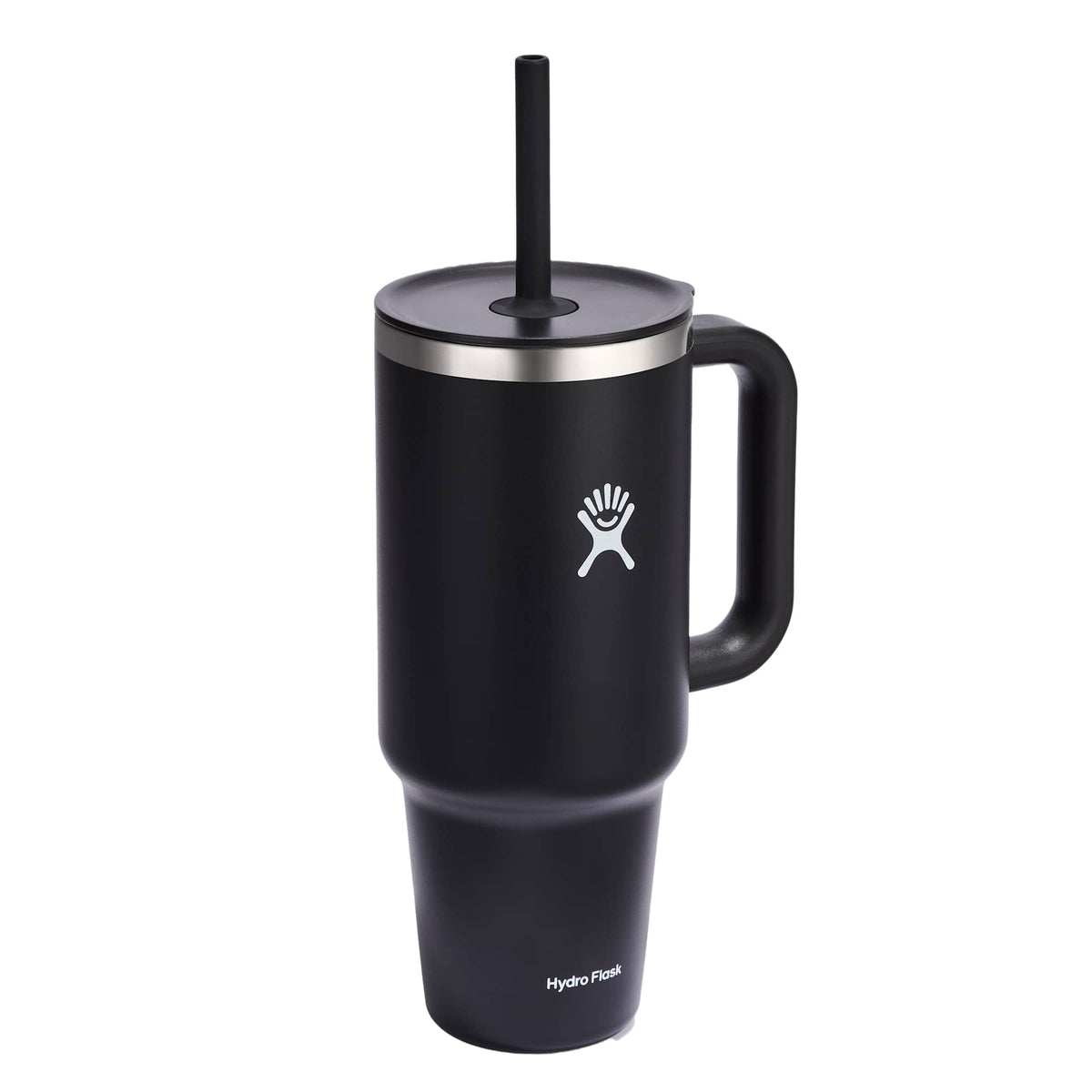 Hydro Flask All Around Travel Tumbler with Straw, 40 oz - Black - Right Angle