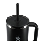Hydro Flask All Around Travel Tumbler with Straw, 40 oz - Black - Top