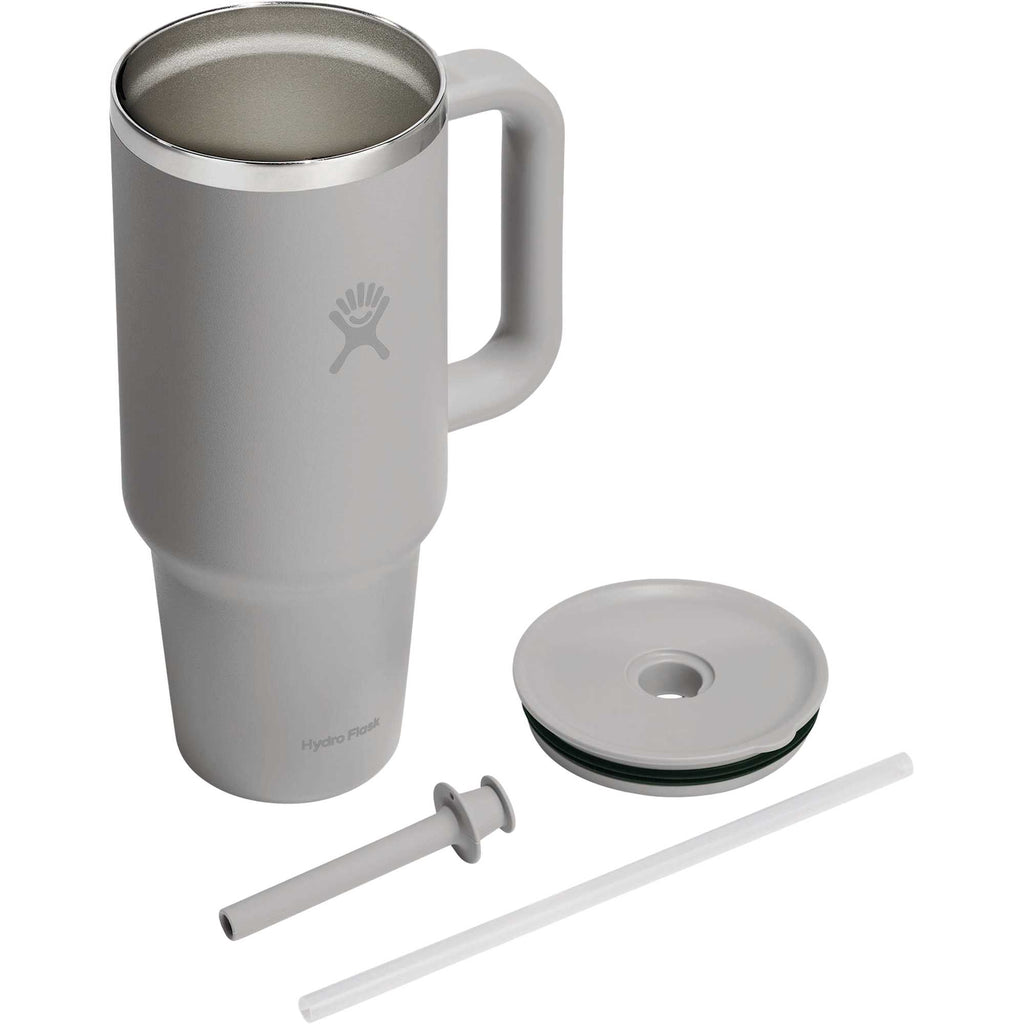 Hydro Flask All Around Travel Tumbler with Straw, 40 oz Laser Engraving - Birch - Detail
