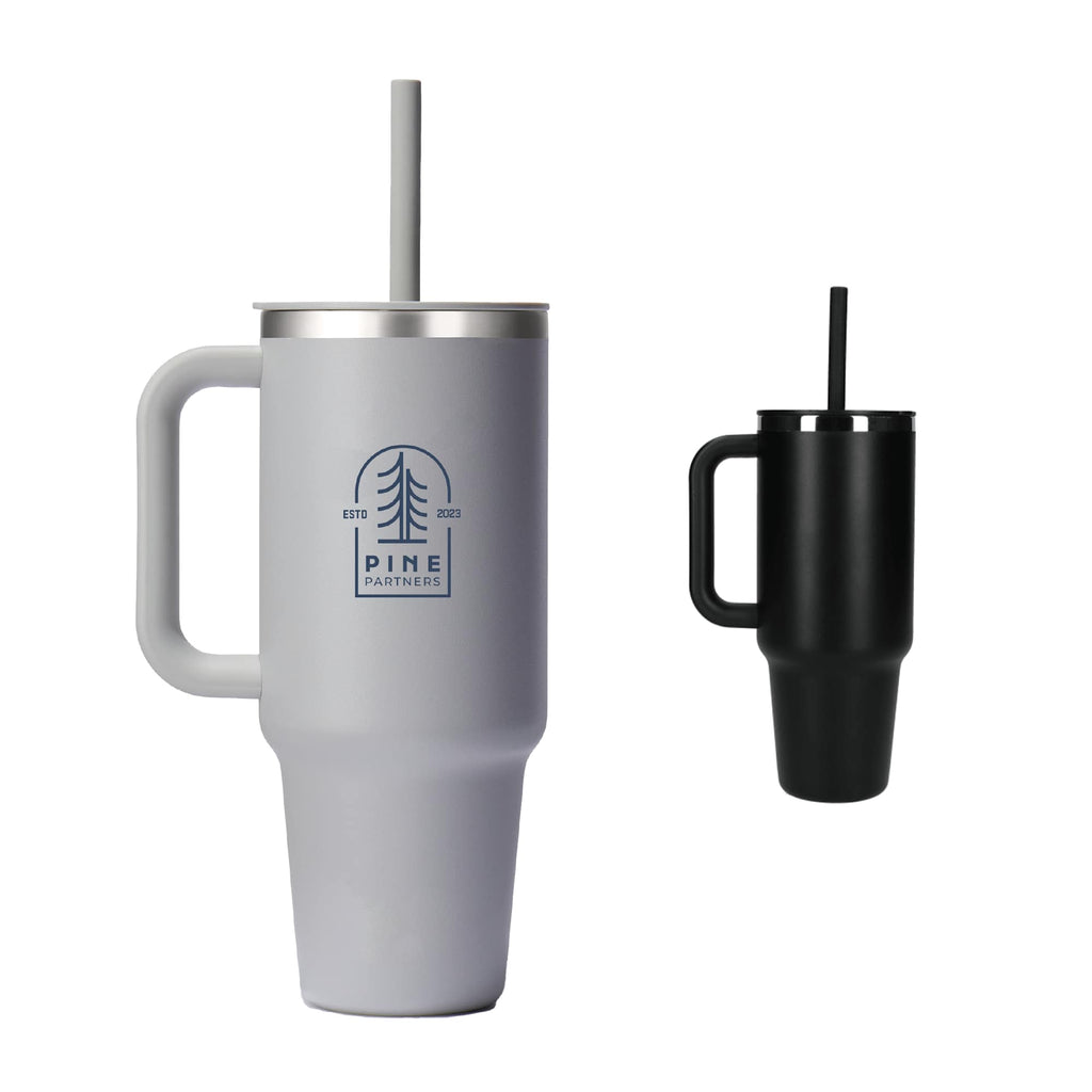Hydro Flask All Around Travel Tumbler with Straw, 40 oz Laser Engraving - Birch - Front Group 2