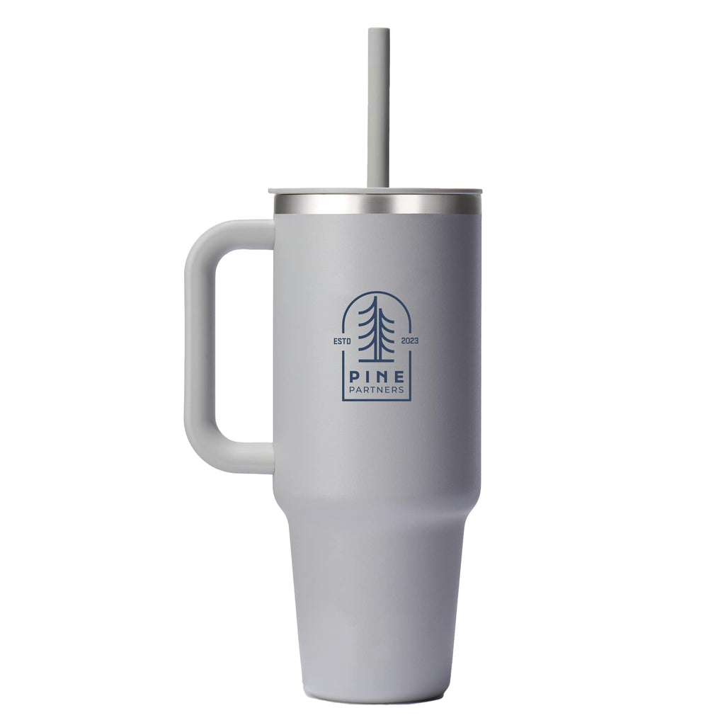 Hydro Flask All Around Travel Tumbler with Straw, 40 oz Laser Engraving - Birch - Front