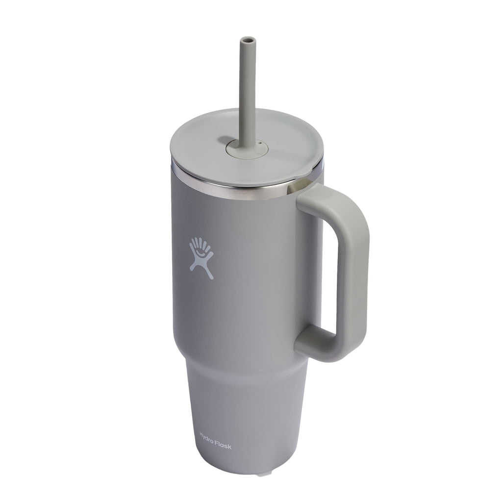 Hydro Flask All Around Travel Tumbler with Straw, 40 oz Laser Engraving - Birch - Left Angle