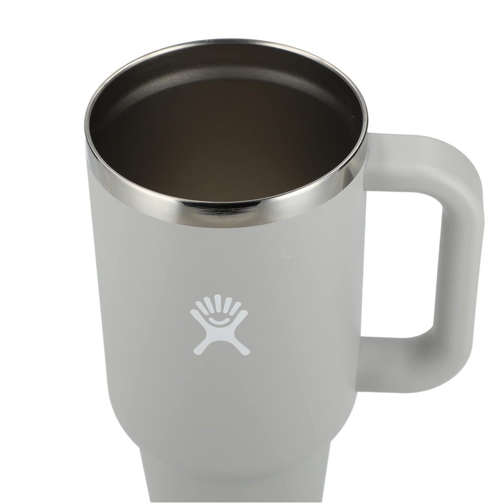 Hydro Flask All Around Travel Tumbler with Straw, 40 oz Laser Engraving - Birch - Top