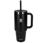 Hydro Flask All Around Travel Tumbler with Straw, 40 oz Laser Engraving - Black - Back 3