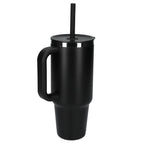 Hydro Flask All Around Travel Tumbler with Straw, 40 oz Laser Engraving - Black - Left Angle 2