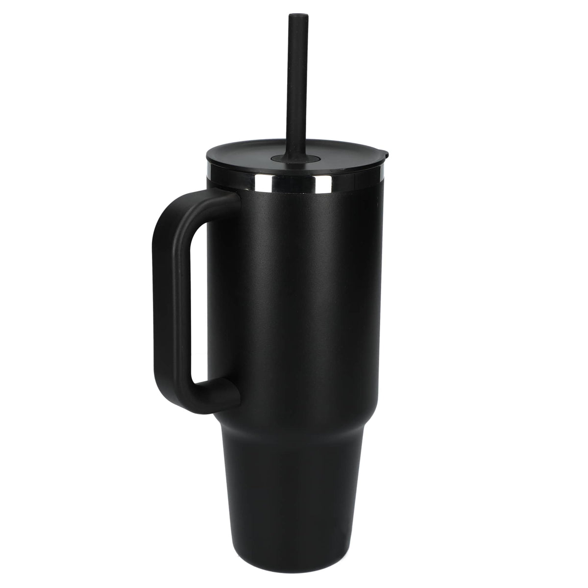 Hydro Flask All Around Travel Tumbler with Straw, 40 oz Laser Engraving - Black - Left Angle 2