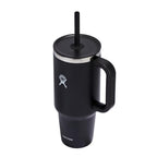 Hydro Flask All Around Travel Tumbler with Straw, 40 oz Laser Engraving - Black - Left Angle 3