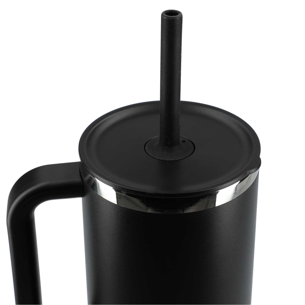 Hydro Flask All Around Travel Tumbler with Straw, 40 oz Laser Engraving - Black - Top 2