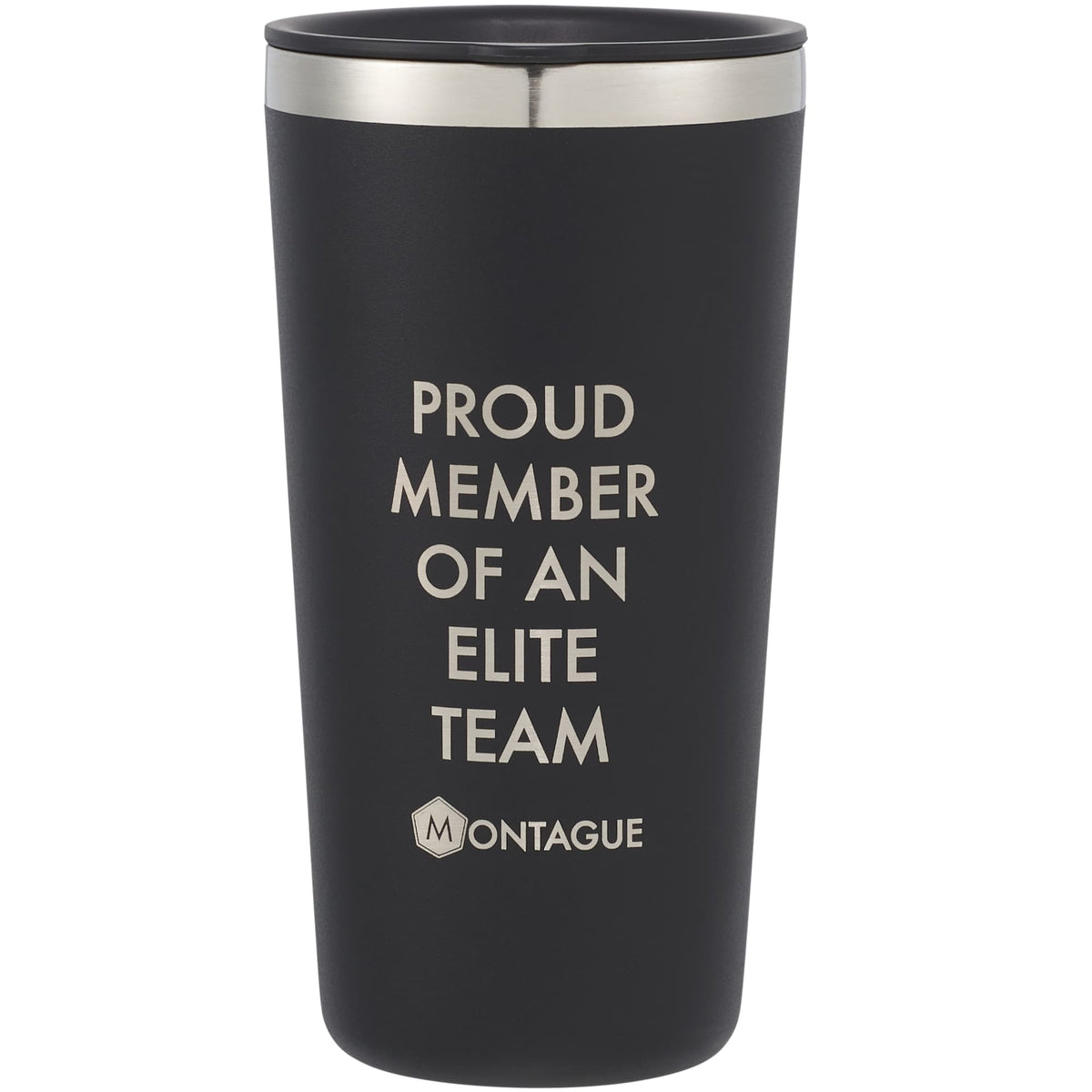 Hydro Flask All Around Tumbler with Press-In Lid, 20 oz Laser Engraving - Black - Front