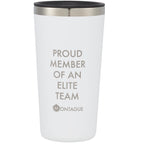 Hydro Flask All Around Tumbler with Press-In Lid, 20 oz Laser Engraving - White - Front