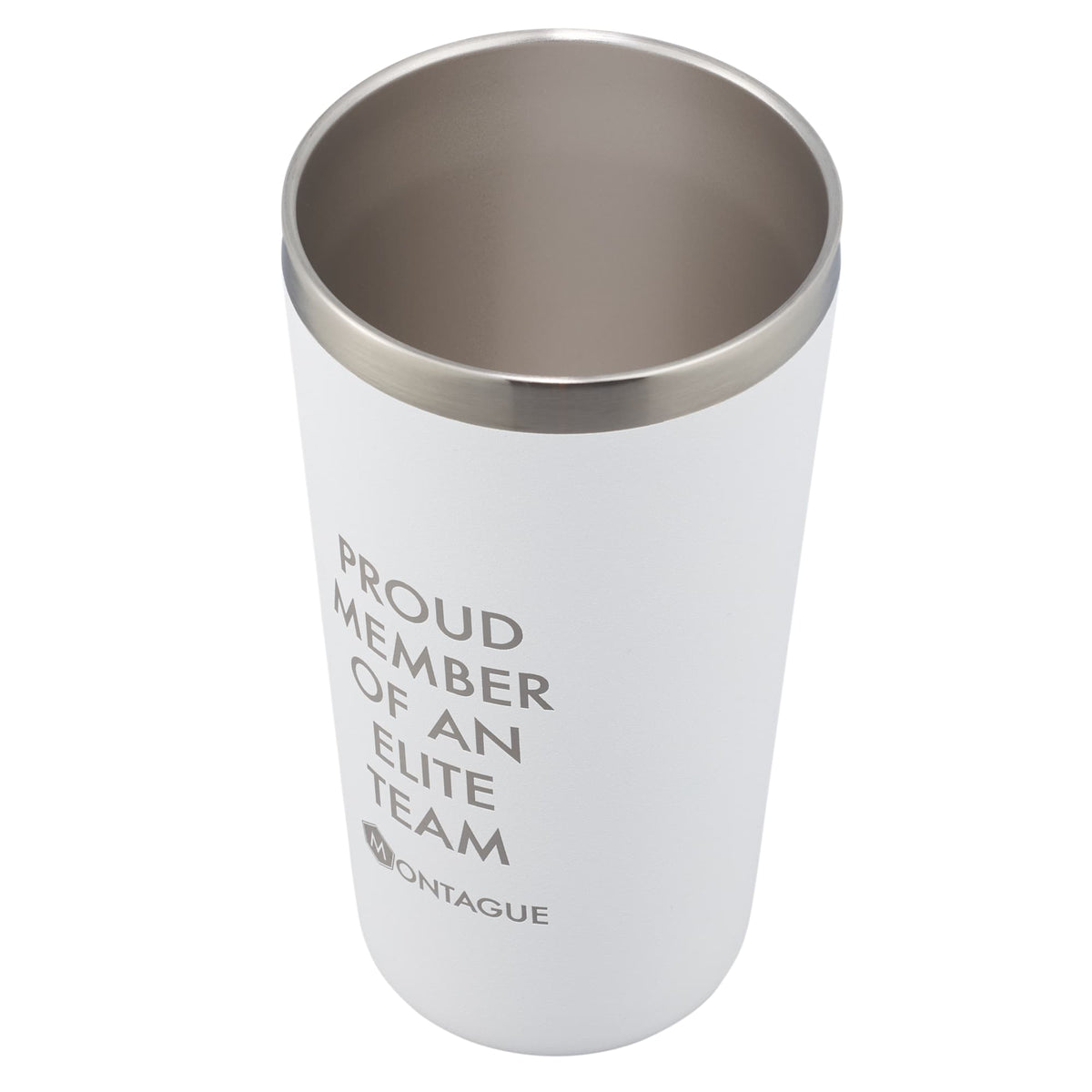 Hydro Flask All Around Tumbler with Press-In Lid, 20 oz Laser Engraving - White - Left Angle 2