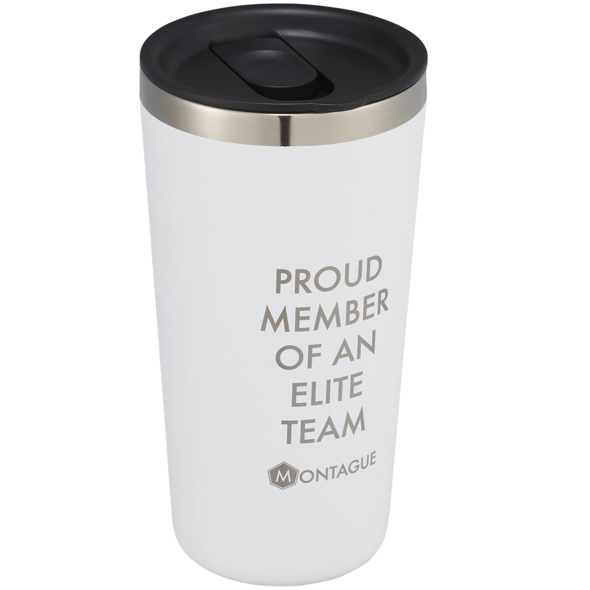 Hydro Flask All Around Tumbler with Press-In Lid, 20 oz Laser Engraving - White - Right Angle