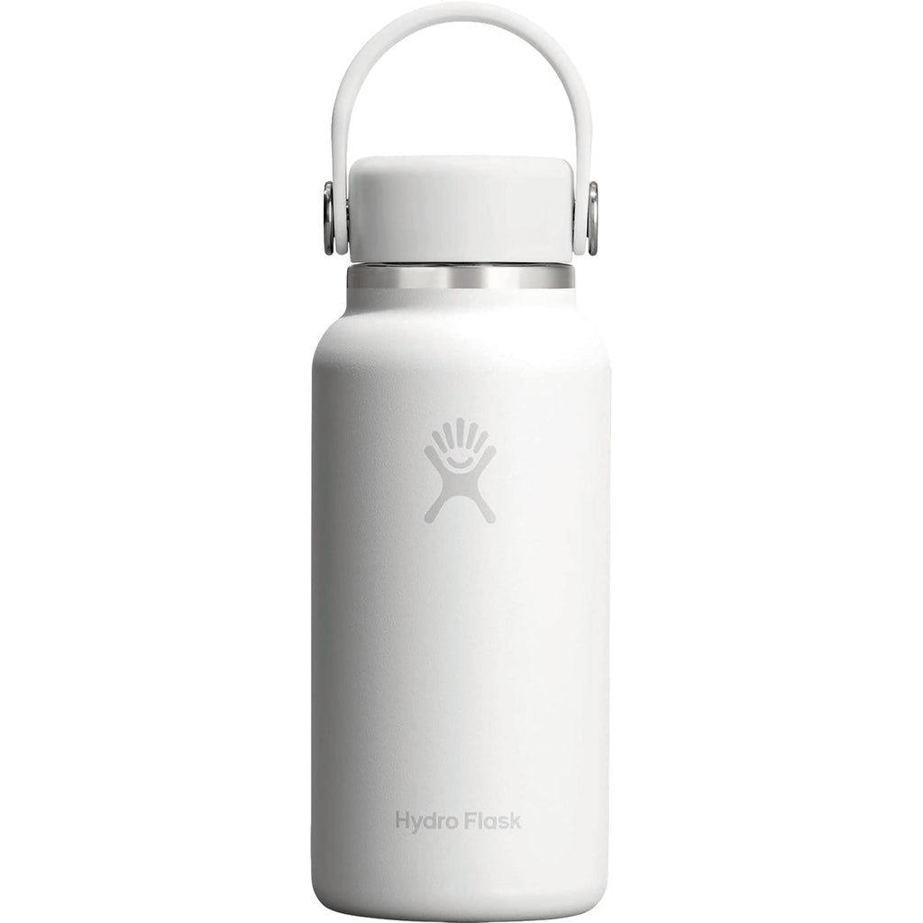 Hydro Flask Micro Hydro Mini Bottle with FlexClip, 10 oz Laser Engraving - White - Photo
