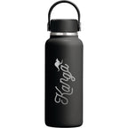 Hydro Flask Micro Hydro Mini Bottle with FlexClip, 13.5 oz Laser Engraving - Black - Front