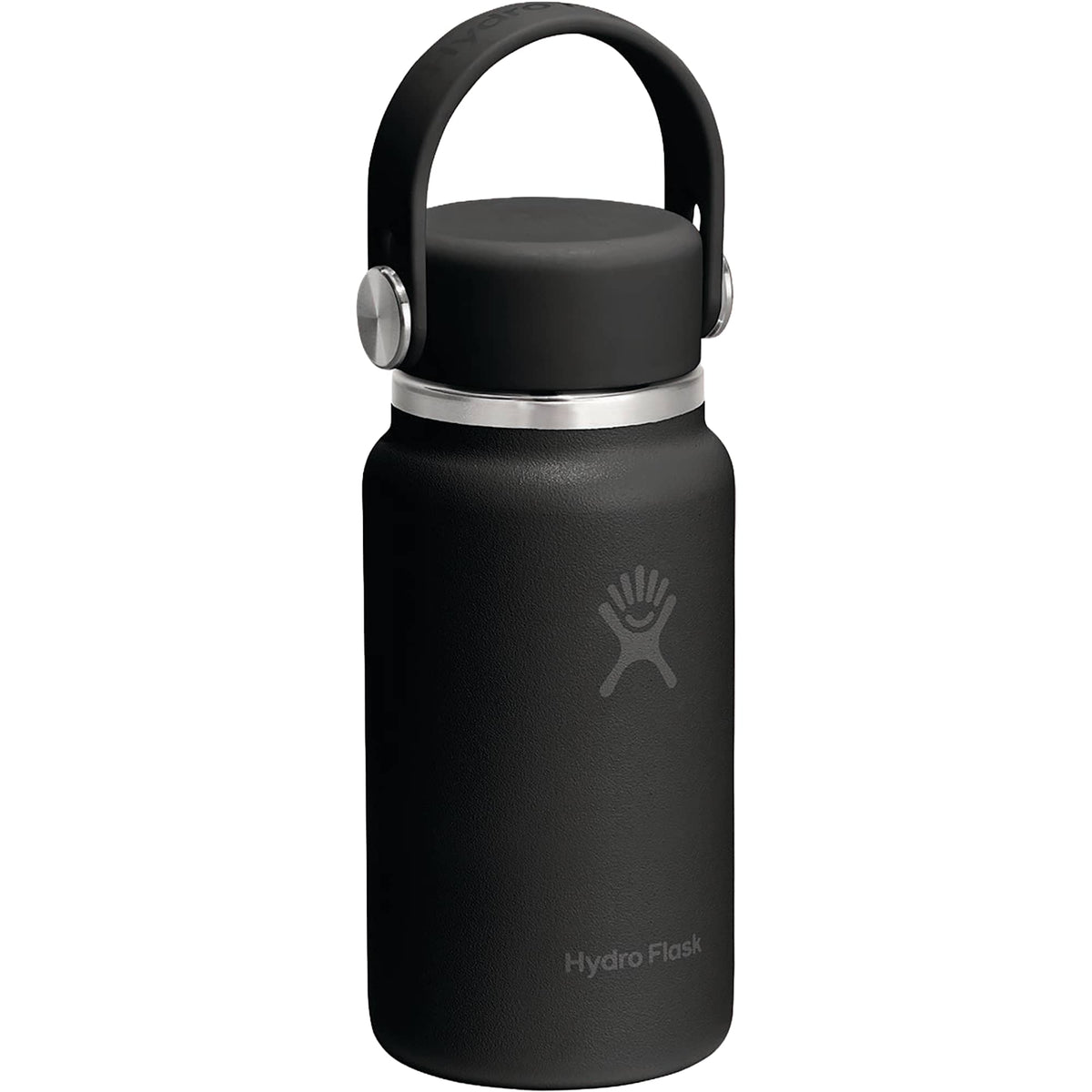 Hydro Flask Micro Hydro Mini Bottle with FlexClip, 6.7 oz Laser Engraving - Black - Back 2