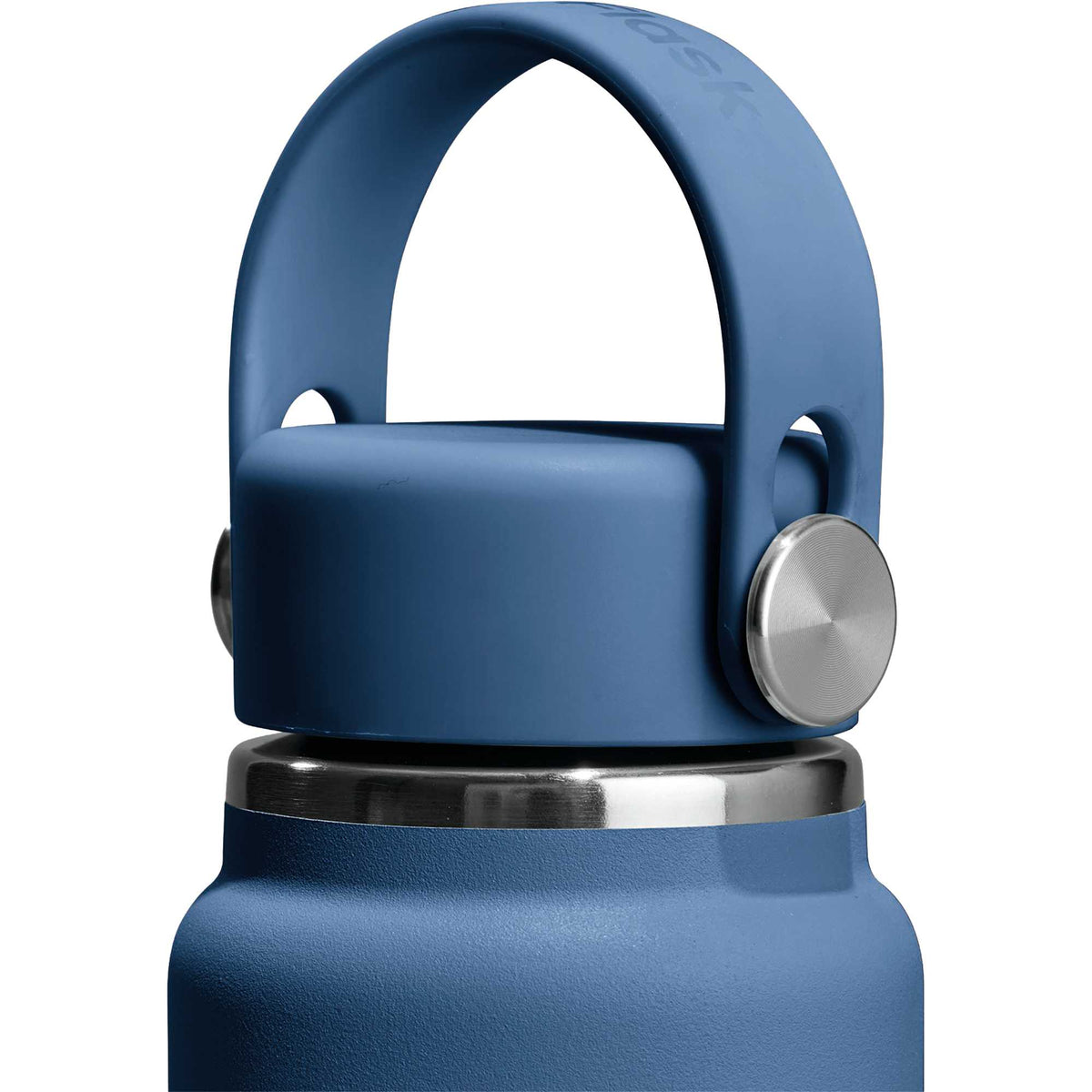 Hydro Flask Micro Hydro Mini Bottle with FlexClip, 6.7 oz Laser Engraving - Harbor Blue - Front Detail 2