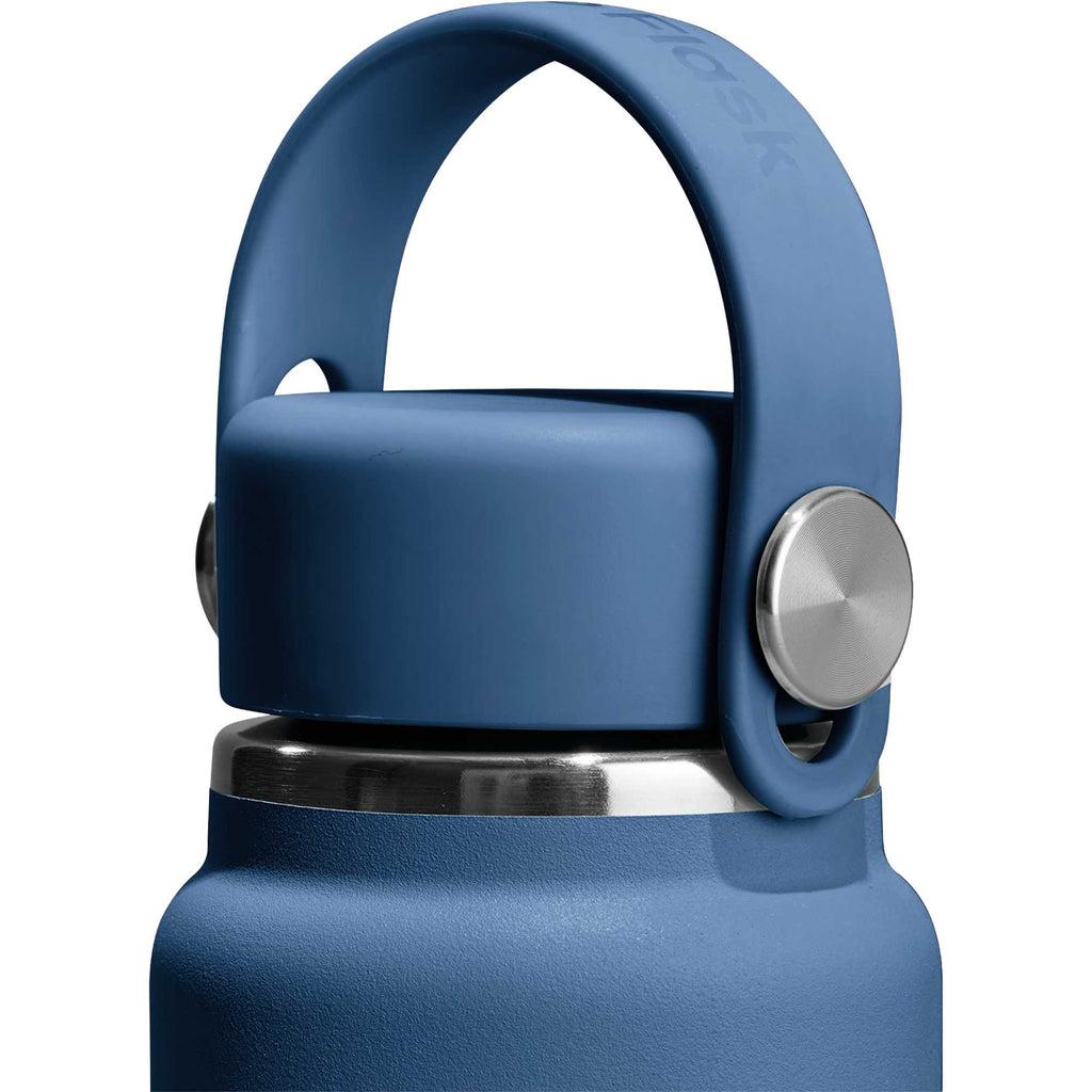 Hydro Flask Micro Hydro Mini Bottle with FlexClip, 6.7 oz Laser Engraving - Harbor Blue - Front Detail 3