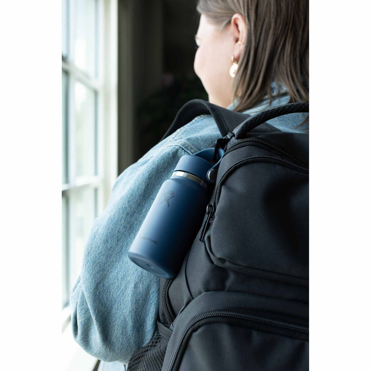 Hydro Flask Micro Hydro Mini Bottle with FlexClip, 6.7 oz Laser Engraving - Harbor Blue - Photo