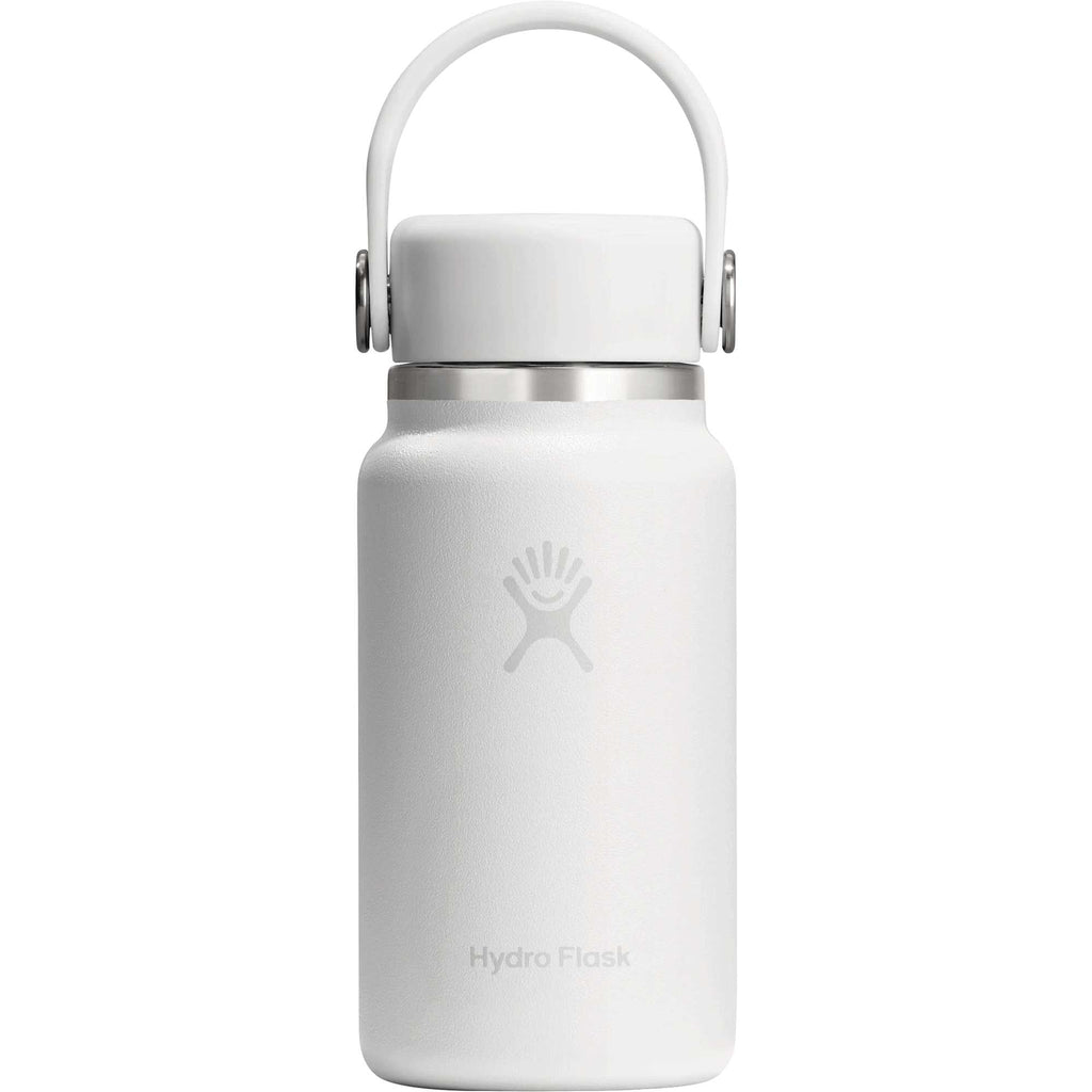 Hydro Flask Micro Hydro Mini Bottle with FlexClip, 6.7 oz Laser Engraving - White - Back